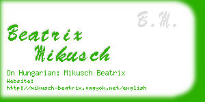 beatrix mikusch business card